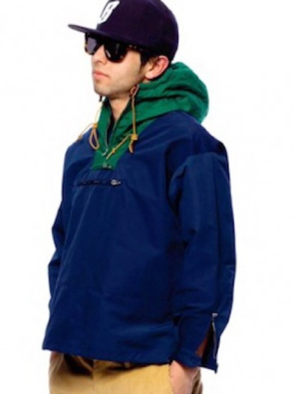 Billionaire Boys Club Beeline Navy and Green Pullover Anorak